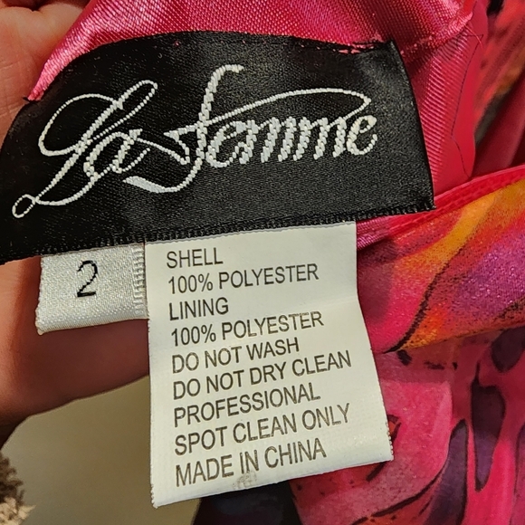 LA FEMME  long evening backless strapless Light weight fit and flare dress 2 - Picture 11 of 12